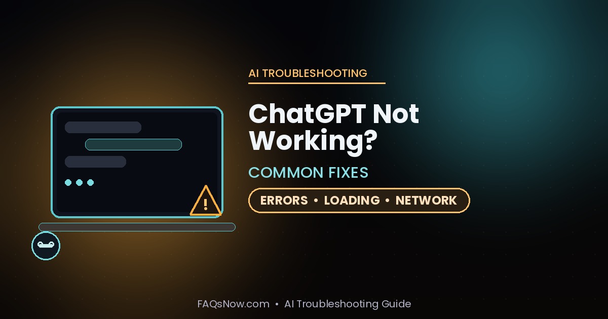 ChatGPT not working troubleshooting guide for common errors and loading problems