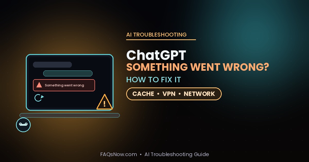 How to fix the ChatGPT Something Went Wrong error